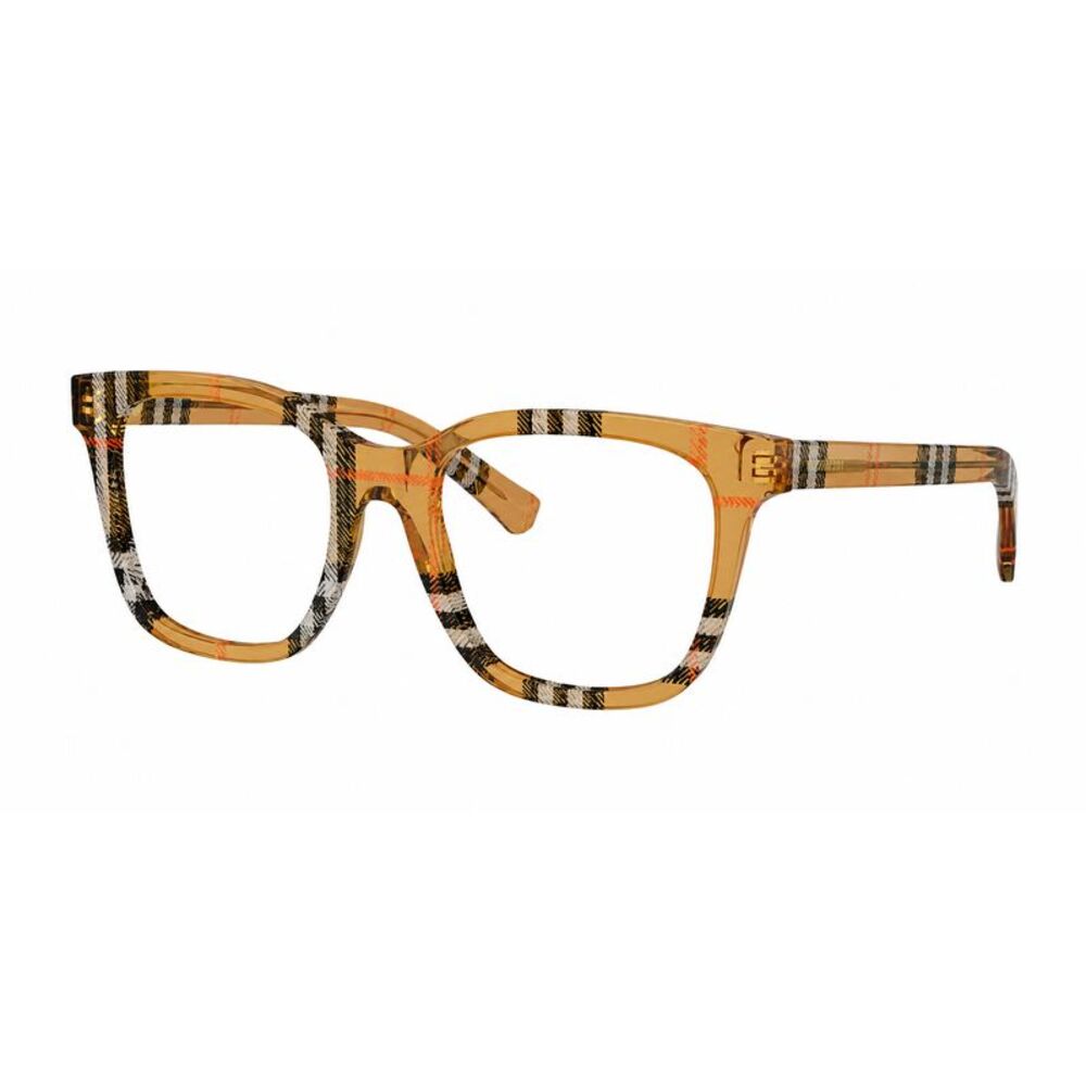 Burberry BE 2455 4163 Check Sand Plastic Square Eyeglasses 50mm - Picture 2 of 3
